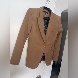 White House Black Market Editor Comfort Stretch Blazer - CAMEL BROWN Size 4